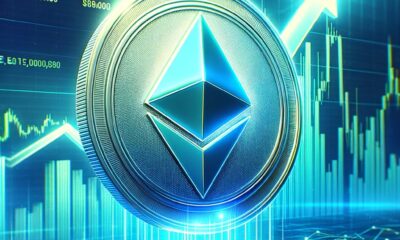 Dall·e 2024 05 27 18.37.33 A Digital Illustration Showing Ethereums Price Surge. The Image Features A Large Glowing Ethereum Coin In The Foreground Rising Against A Backdrop .jpg