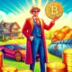 Dall·e 2024 05 31 15.39.58 a vibrant landscape image showing a bitcoin millionaire. the scene features a person dressed in luxurious attire surrounded by symbols of wealth like 2.webp.jpeg