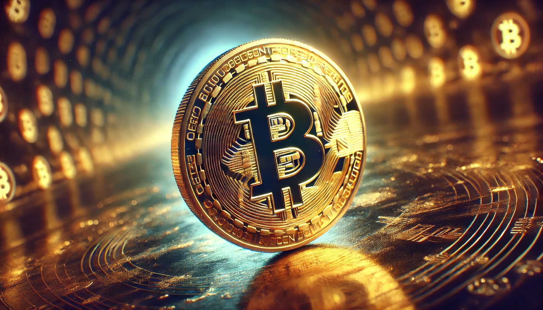 Dall·e 2024 07 02 14.23.26 A Visually Captivating Wide Image Of A Shimmering Golden Bitcoin Coin. The Bitcoin Should Be Centered With A High Level Of Detail Showing Its Intrica.webp.jpeg