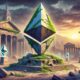 Dall·e 2024 08 27 10.25.42 A Conceptual Art Depicting The Decline Of Ethereum In A Symbolic Way. The Scene Shows A Large Weathered Statue Of The Ethereum Logo Crumbling And Pa.webp.jpeg