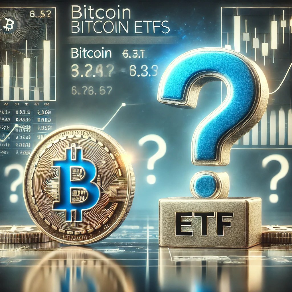 Dall·e 2024 09 09 17.19.51 A Digital Illustration Featuring A Bitcoin Symbol Next To An Etf Icon With Question Marks In The Background. The Image Focuses On Representing Uncerta.webp.jpeg