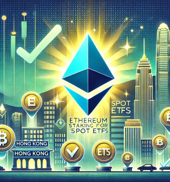 Dall·e 2024 09 19 16.28.39 A Digital Illustration Depicting Ethereum Staking For Spot Etfs Nearing Approval In Hong Kong. The Image Features The Ethereum Symbol With A Spotlight.webp.jpeg