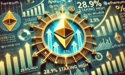 Dall·e 2024 10 08 05.42.05 A Financial Themed Image Highlighting Ethereums Eth Fundamentals And Upside Potential As Staking Reaches 28.9 High. The Central Focus Is A Glowing.webp.jpeg