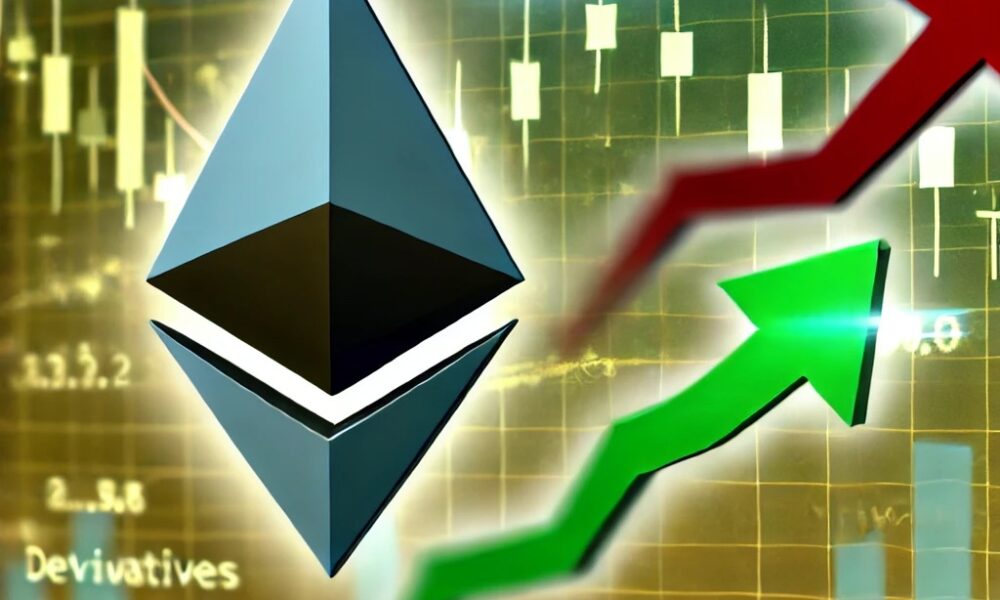 Dall·e 2024 10 25 16.40.42 A Digital Illustration Depicting A Spike In Ethereum Netflow To Derivatives Markets Suggesting A Potential Price Swing On The Horizon. The Image Feat.jpg