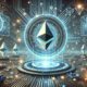 Dall·e 2024 10 29 11.27.35 A Futuristic And Techy Scene Showcasing The Ethereum Logo Prominently In The Center. The Background Features A Dynamic Digital Landscape With Glowing .webp.jpeg