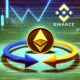 Dall·e 2024 11 21 17.25.18 A Digital Illustration Depicting Ethereums Activity On Binance With A Balanced Representation Of Inflows And Outflows. The Scene Shows A Large Ether.jpg