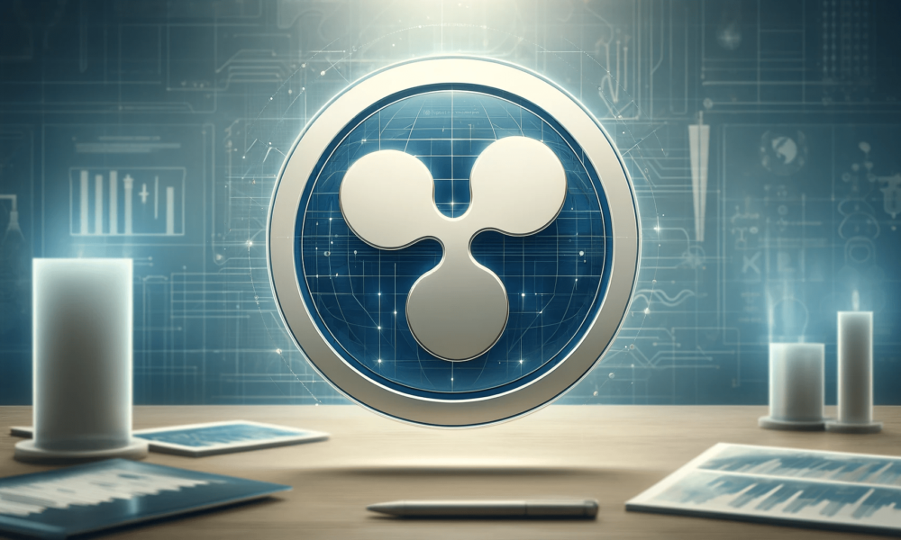 Dall·e 2024 10 03 12.29.37 A Wide Format Image Featuring The Official Ripple Xrp Logo Precisely Designed Using The Official Colors. The Logo Should Be Centered And Prominentl.png