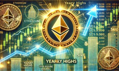 Dall·e 2024 12 13 10.28.37 A Financial Themed Image Showcasing Ethereums Potential To Hit Five Figures After Breaking Its Yearly Highs. The Central Focus Is A Glowing Ethereum .webp.jpeg