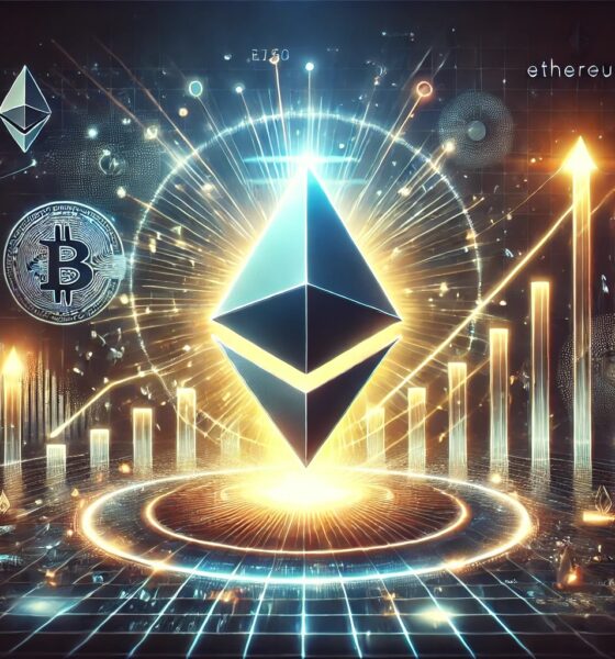 Dall·e 2024 12 23 14.55.08 A Digital Illustration Showing Ethereum Poised For A Breakout In The Cryptocurrency Market. The Image Features A Glowing Ethereum Logo At The Center .jpg