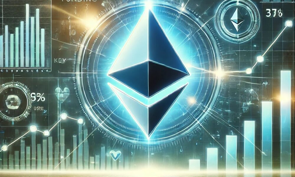 Dall·e 2024 12 30 16.29.32 A Professional Digital Illustration Depicting An Optimistic Ethereum Market Scenario. The Image Showcases The Ethereum Logo Prominently In The Center.jpg