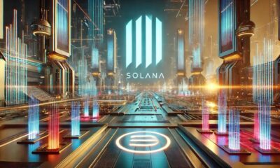 Dall·e 2025 01 02 18.32.10 A Futuristic Landscape Prominently Featuring The Solana Logo With The Three Bar Design Integrated Into The Environment. The Setting Is A High Tech E1735836770297.webp.jpeg