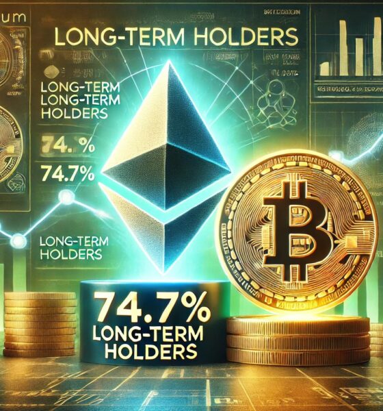 Dall·e 2025 01 10 05.51.06 A Financial Themed Image Highlighting Ethereum Leading Bitcoin In Long Term Holder Ratios With 74.7 Of Eth Addresses Holding Strong. The Central Foc.webp.jpeg