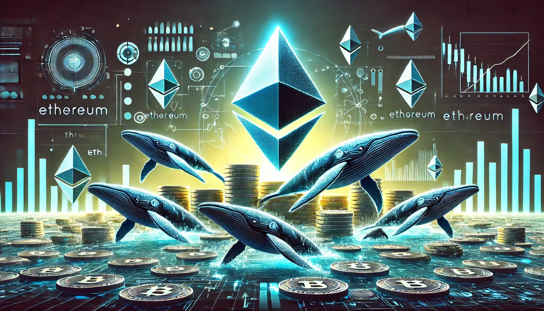 Dall·e 2025 01 18 01.36.33 A Professional Horizontal Digital Artwork Designed For An Article About Ethereum Whales Accumulating Eth. The Central Focus Is The Ethereum Logo Glowi.webp.jpeg