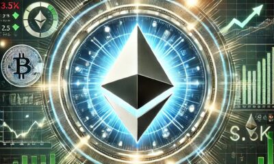 Dall·e 2025 01 20 15.46.32 A Visually Striking Financial Themed Image Centered Around The Ethereum Logo Symbolized By A Glowing Silver Diamond. Surrounding The Ethereum Symbol.jpg