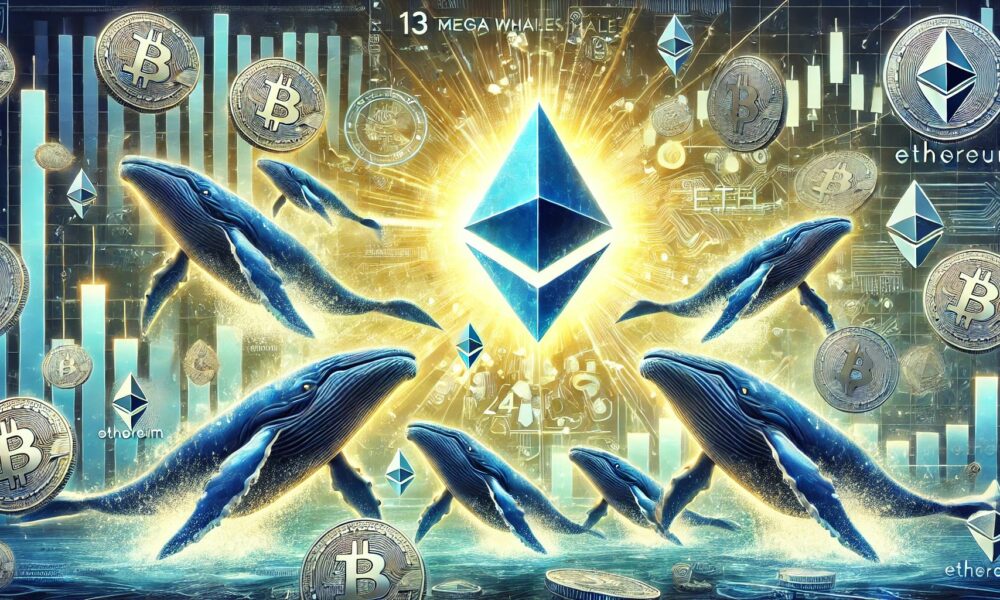 Dall·e 2025 01 28 05.24.55 A Professional Horizontal Digital Artwork For An Article About 13 Mega Whales Joining The Ethereum Network In 24 Hours Each Holding Over 10000 Eth .webp.jpeg