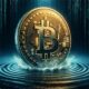 Dall·e 2024 05 15 06.50.42 A Visually Striking And Dynamic Wide Format Illustration Of A Bitcoin Coin. The Bitcoin Should Be Depicted As Partially Submerged In Digital Water Cr.webp.jpeg