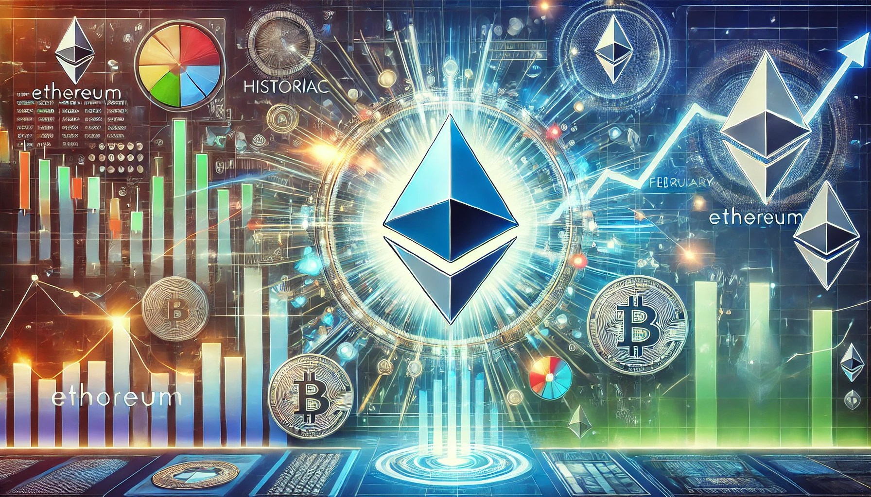 Dall·e 2025 01 30 06.11.26 A Professional Horizontal Digital Artwork For An Article About February Being A Positive Month For Ethereum With Historic Data Supporting A Bullish T.webp.jpeg