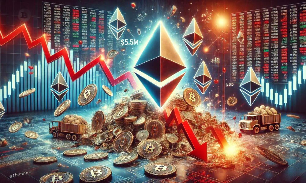 Dall·e 2025 02 04 06.11.26 A Professional Horizontal Digital Artwork For An Article About 55.8m In Ethereum Longs Being Liquidated In One Hour As Futures Open Interest Plunges .webp.jpeg