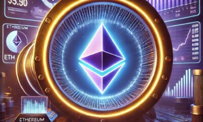 Dall·e 2025 02 06 14.50.12 A Futuristic And Visually Creative Image Illustrating Ethereums Record Low Outflows From Derivative Exchanges. Show A Glowing Ethereum Logo Inside A .jpg