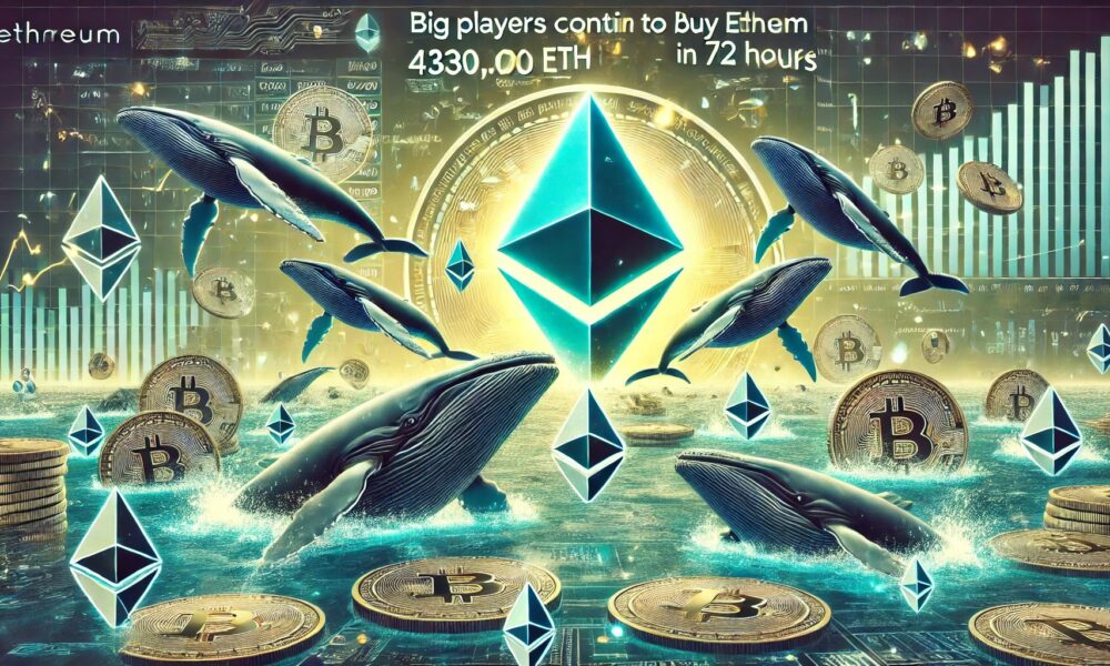 Dall·e 2025 02 20 05.48.19 A Professional Horizontal Digital Artwork For An Article About Big Players Continuing To Buy Ethereum With Whales Accumulating 430000 Eth In 72 Hour.webp.jpeg